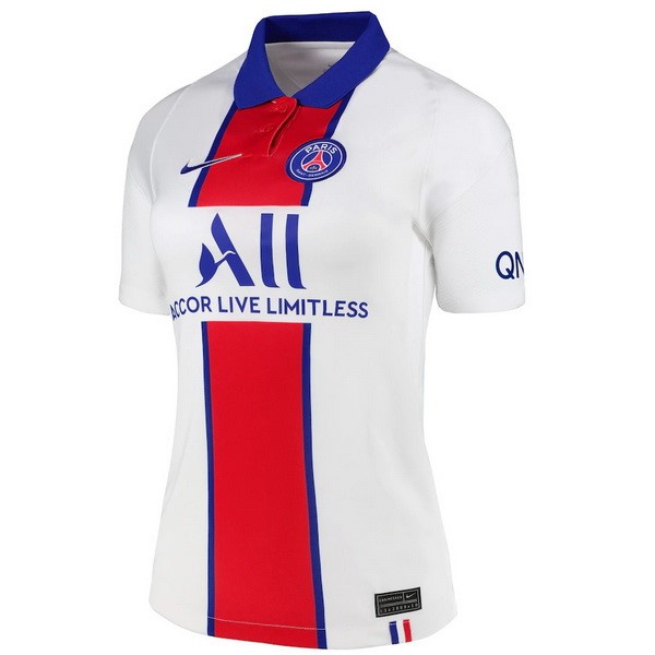 Camiseta Paris Saint Germain 2ª Mujer 2020-2021 Blanco